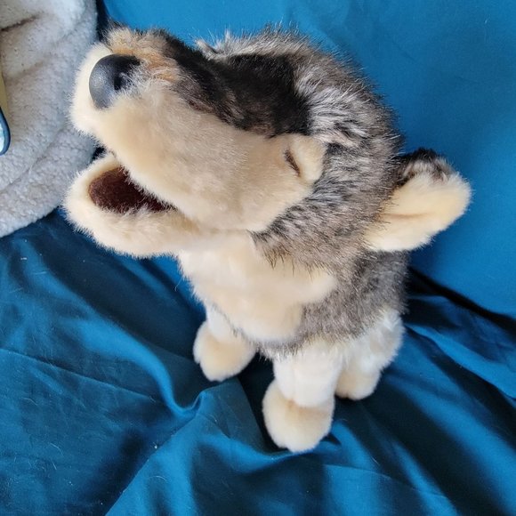 Douglas Realistic Wolf Plush Stuffed Animal Raina - Picture 2 of 4